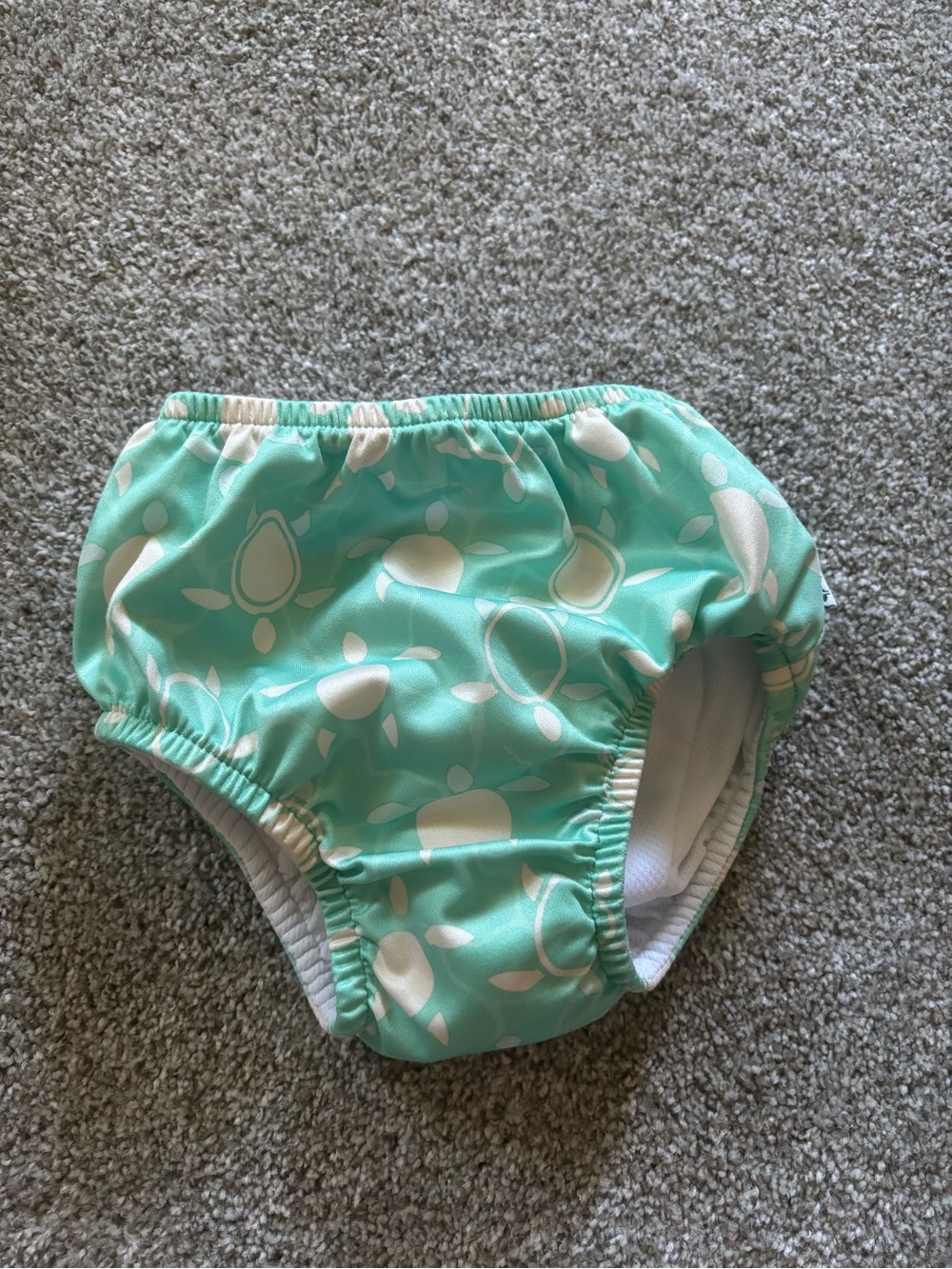 Reusable Aqua Turtle Print Swim Diaper 3T